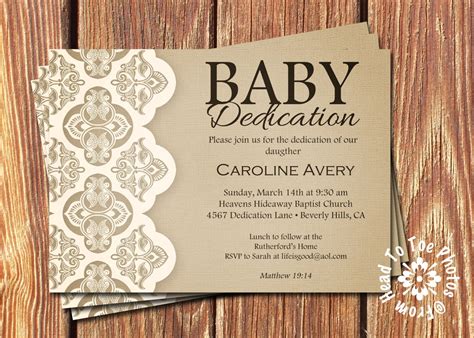 baby dedication invitations  fromheadtotoedesigns  etsy