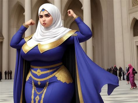 ai art generator from text muslim girl big boobs in hijab big huge