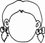 Face Coloring Girl Empty Pages Drawing Blank Template Printable Wecoloringpage Preschool Colouring Kids Color Create Print Templates Shapes Book Drawings sketch template