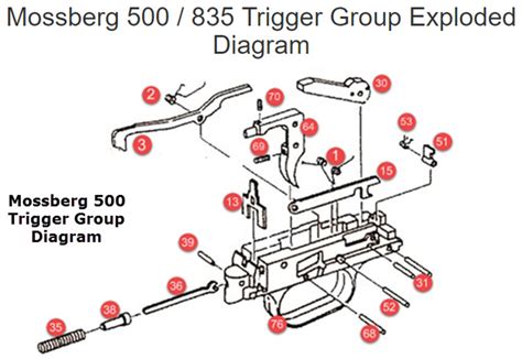 mossberg   trigger group exploded diagram