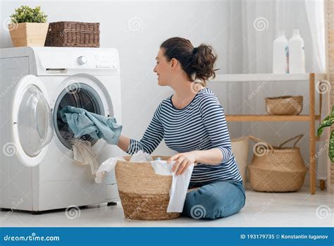 woman   laundry stock image image  household