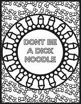 Noodle Swear Printables sketch template