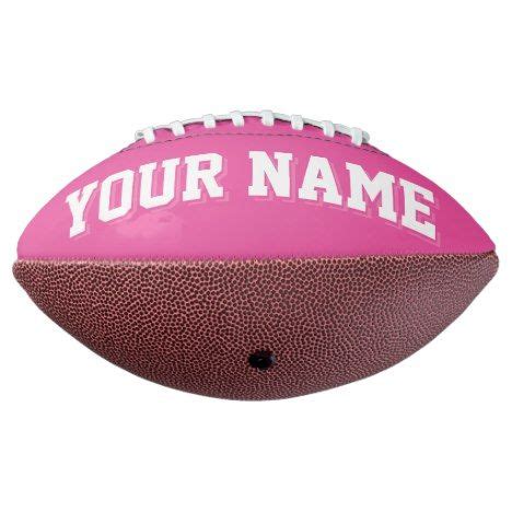 mini dark pink  white personalized football zazzlecom