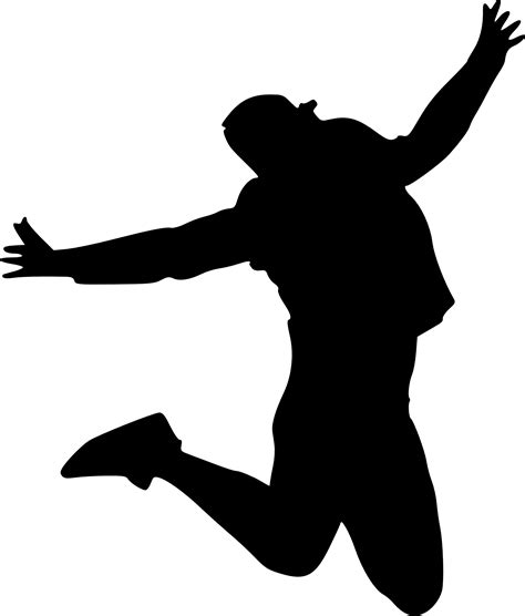 silhouette jumping  getdrawings