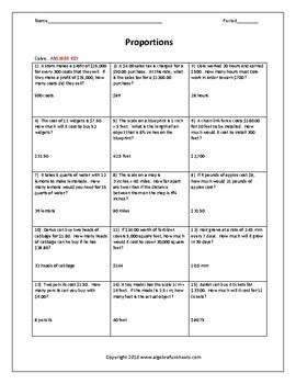 proportion word problems worksheet worksheet list