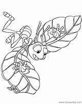 Bug Life Flik Coloring Pages Disneyclips Falling sketch template