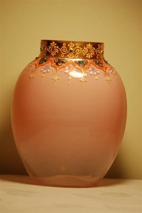 Moser Bohemian Glass Vase With Jewels C 1920 Item 1283290 Bohemian