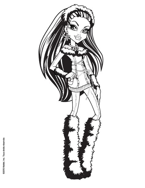 abbey bominable monster high kids coloring pages