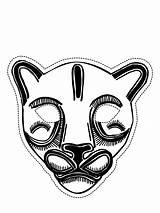 Jaguar Maski Kolorowanki Dzieci Mascaras Masker Animaux Sketchite Kaynak Visitar sketch template