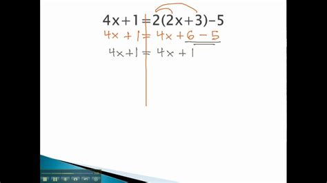 linear equations special cases youtube