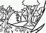 Mewarnai Seru Hutan Pemandangan Informazone sketch template