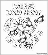 Coloring Pages Eve Years Printable Getcolorings Firework sketch template