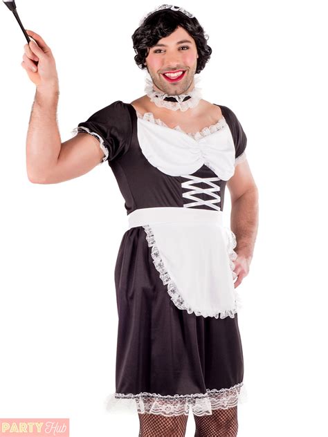 Mens Stripper Nurse French Maid Gimp Costume Male Stag Do Funny Fancy