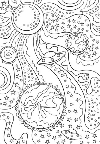 trippy galaxy coloring pages  adults lets coloring  world