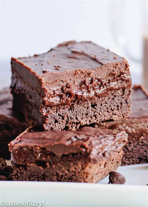 triple chocolate cake mix brownies recipe {with pudding and ganache}