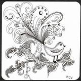 Zentangle Bird Zentangles Tangle Pages Zen Imgarcade Birds Doodle Coloring Choose Board Patterns sketch template