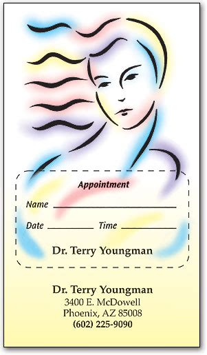 obgyn themed appointment cards smartpractice medical