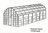 Longhouse Seneca sketch template