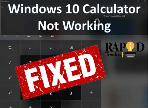 windows  calculator  working error resolved