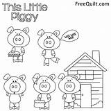 Piggy Rhyme Pigs Freequilt Rhymes sketch template