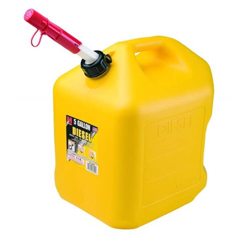 midwest  company   gal yellow plastic diesel   automatically close spout