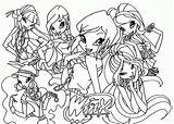 Winx Club Pages Coloring Library Clipart Colouring sketch template