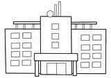 Hospital Coloring sketch template