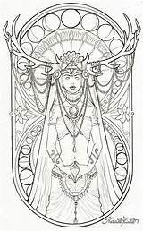 Coloring Pages Adult Book Colouring Printable Para Colorear Da Arte Yoni Wiccan Deco Tattoo Tumblr Drawing Nouveau Colorare Disegni Adults sketch template