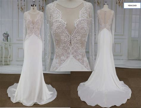 Long Sleeve Sheer Bodice Wedding Dress From Darius Couture