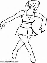 Coloring Pages Dance Dancer Printable Drawing Jazz Ballet Sherriallen Getdrawings Popular sketch template