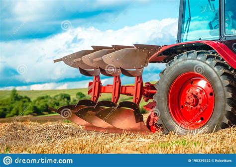 agricultural plow  deep plowing stock photo image  outdoor