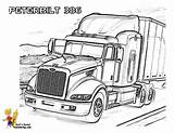 Coloring Peterbilt Pages Truck Semi Choose Board Trucks sketch template