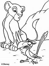 Coloring Lion King Simba Zazu Kids Pages Disney Printable sketch template