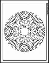 Geometric Coloring Flower Pages Designs Print Spiro Colorwithfuzzy sketch template