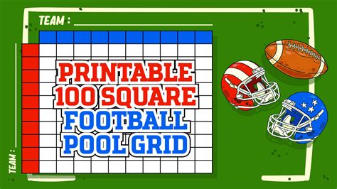 printable  square grid football pool