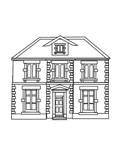 window house  houses coloring page netart