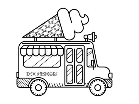 ice cream truck coloring page coloring pages