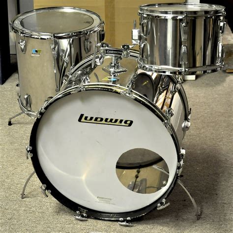 stainless ludwig drums stainless steel drum drum  vintage