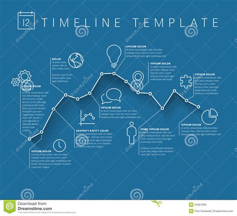 Infographic Timeline Report Template Stock Vector Illustration Of