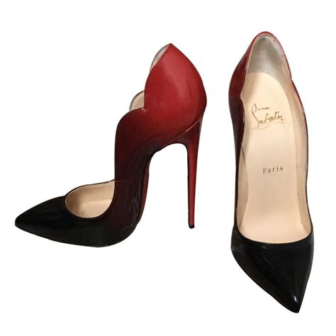 christian louboutin heels heels patent leather black ref 10690 joli closet