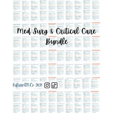 complete med surg study guide advanced critical care nursing etsy