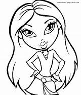 Coloring Pages Cartoon Bratz Printable Color Character Kids Doll Sheets Characters Drawing Douglass Frederick Print Sheet Face Bob Silhouette Cartoons sketch template