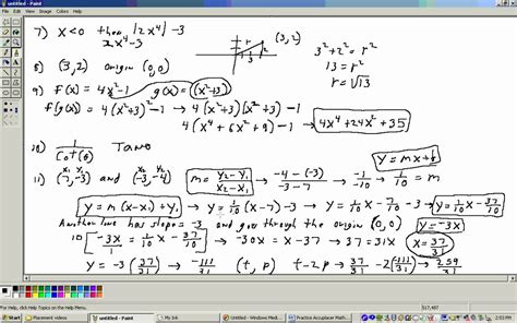 acuplacer math placement test 2 college level section part 2 youtube