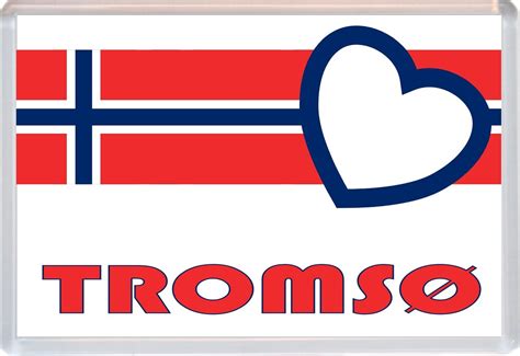 tromso love norwaynorwegian towns cities flag jumbo fridge magnet souvenir gift present