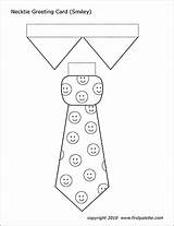 Necktie Printable Card Template Smiley Templates Faces Greeting Firstpalette Size Letter sketch template
