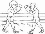 Boxing Coloring Fight Boxer Two Pages Ready Boxers sketch template