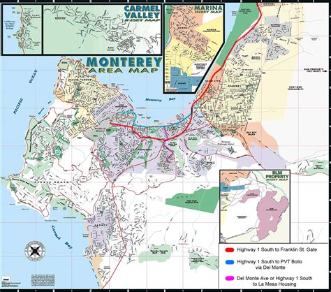 monterey area map monterey ca mappery