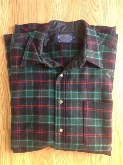 pendleton shirt xl lng blue plaid mactaggart tartan 100 virgin wool made in usa pendleton