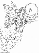 Coloring Pages Fairy Flower sketch template