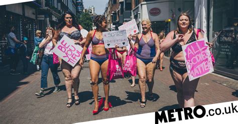 Campaigners And Tv Stars Strip Off In Soho To Promote Body